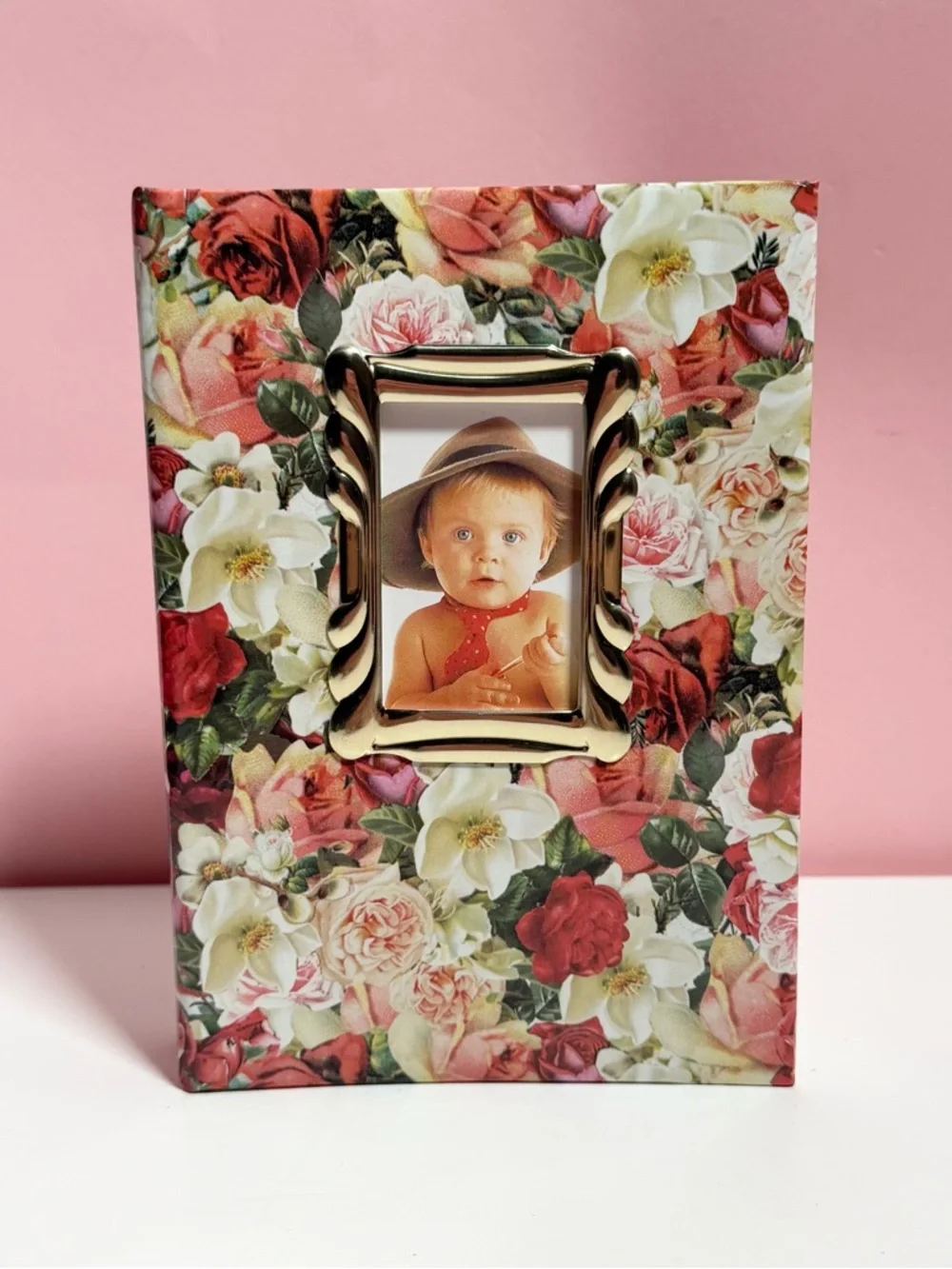 Vintage 90s floral rose photo album